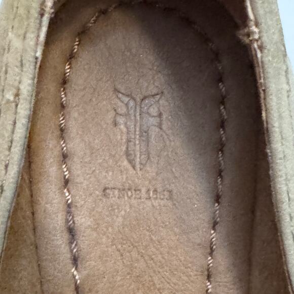 Frye Shoes Womens 6M Taupe Leather Carrie Slip On Ballerina Flat - Picture 12 of 13